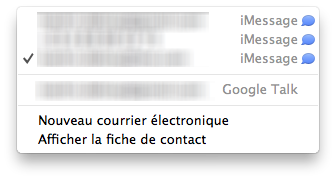 Liste des services disponibles