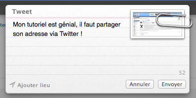 Partager une image sur Facebook et Twitter