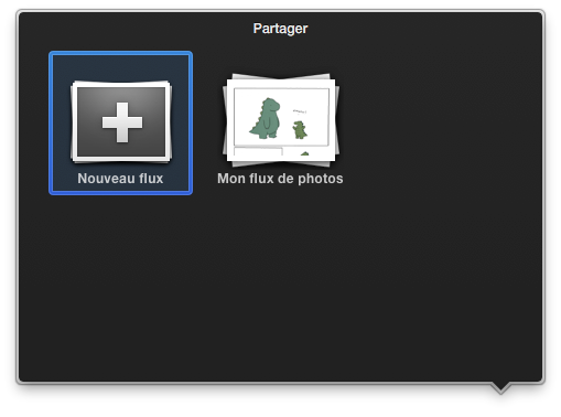 Création d'un flux de partage