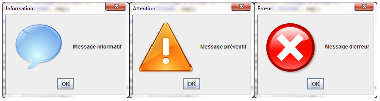 Images personnalisées dans des boîtes de dialogue