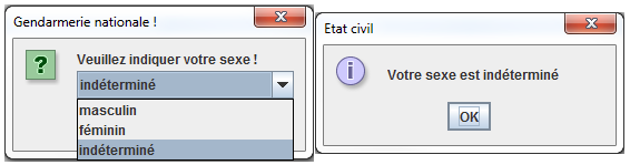 Liste dans une boîte de dialogue