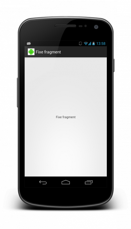 Résultat de l'exécution de l'activité FixeActivity