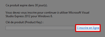 Il faut s'inscrire en ligne pour activer le logiciel