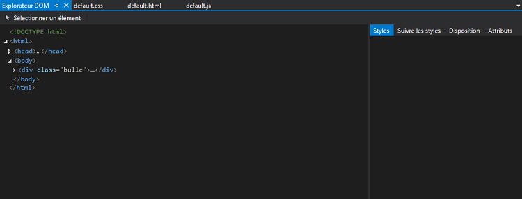 L'explorateur DOM