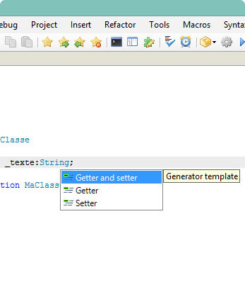 3. Sélectionner une des trois options