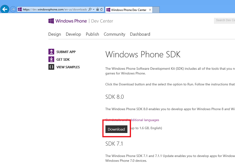 Télécharger le SDK