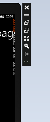 Boutons permettant de faire des actions sur l'émulateur