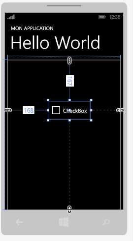 Ajout d'un contrôle CheckBox à partir du designer