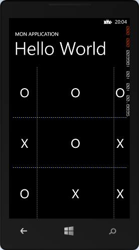 Affichage des lignes de la grille