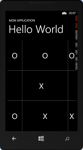 Une grille avec une case s'étirant sur 3 colonnes