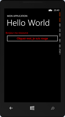Utilisation d'une ressource de type pinceau rouge