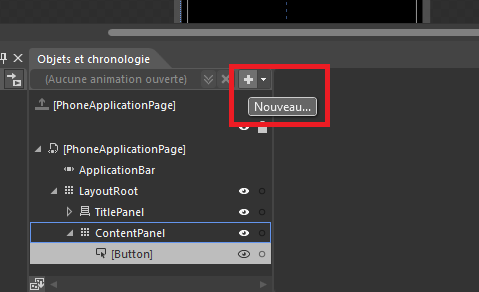 Création d'une nouvelle animation