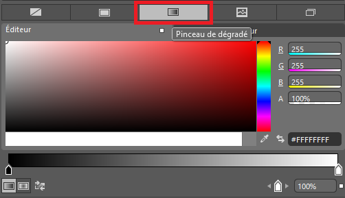 Création d'un pinceau de dégradé