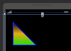 Le triangle avec le pinceau dégradé