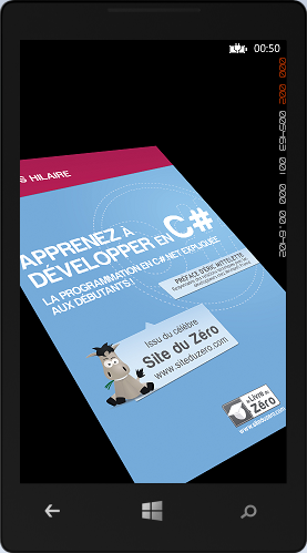 L'image avec une projection 3D