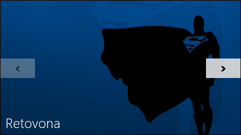 Un carrousel d'images survolées de titres