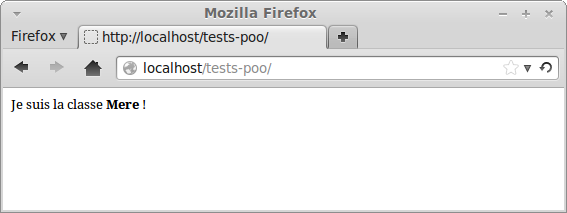 Résultat affiché par le script