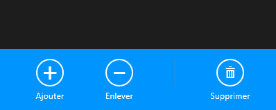 Affichage d'une barre en bas de l'interface