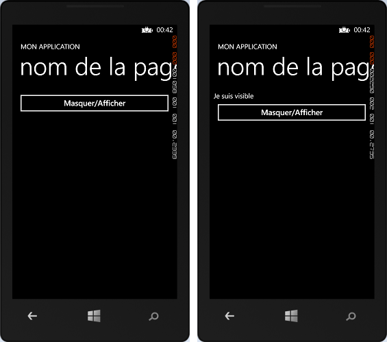 Le converter permet de modifier la visibilité du contrôle grâce à une liaison de données