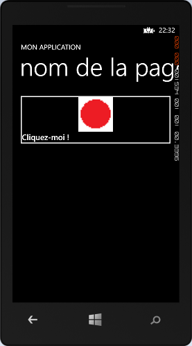 Etat du bouton modifié au repos