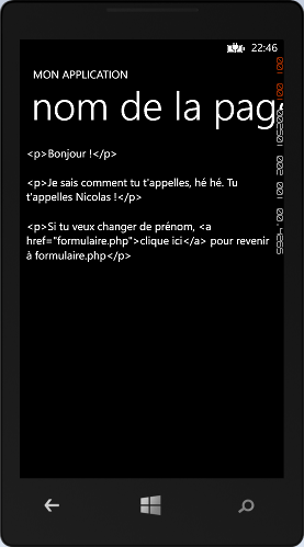 Envoi d'un formulaire POST à une page PHP et affichage du retour