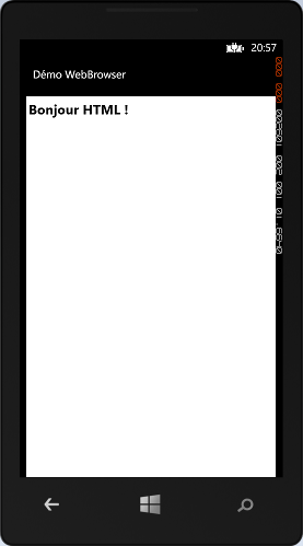 Affichage direct de HTML