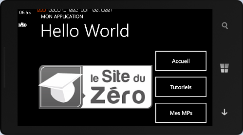 La grille réordonnée en mode paysage