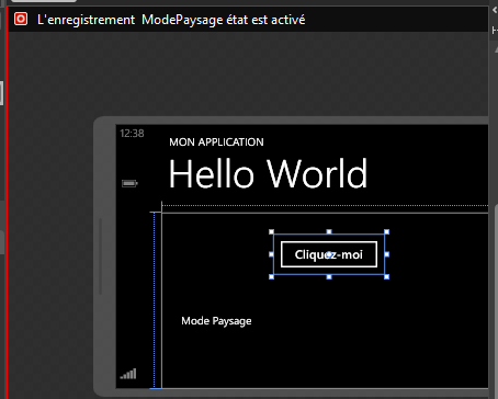 Modification de la disposition des contrôles en mode paysage