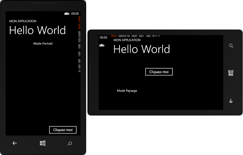 Changement d'état de la page lors du changement d'orientation