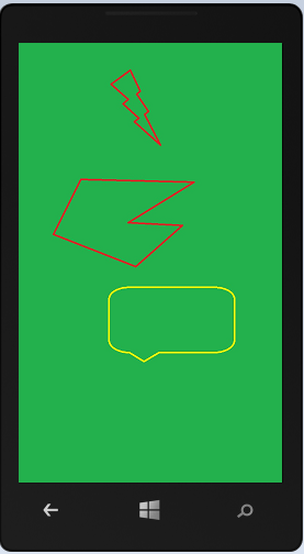 Affichage de l'écran d'accueil dans l'émulateur