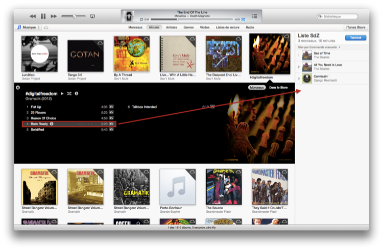 Ajouter un élément dans notre liste de lecture