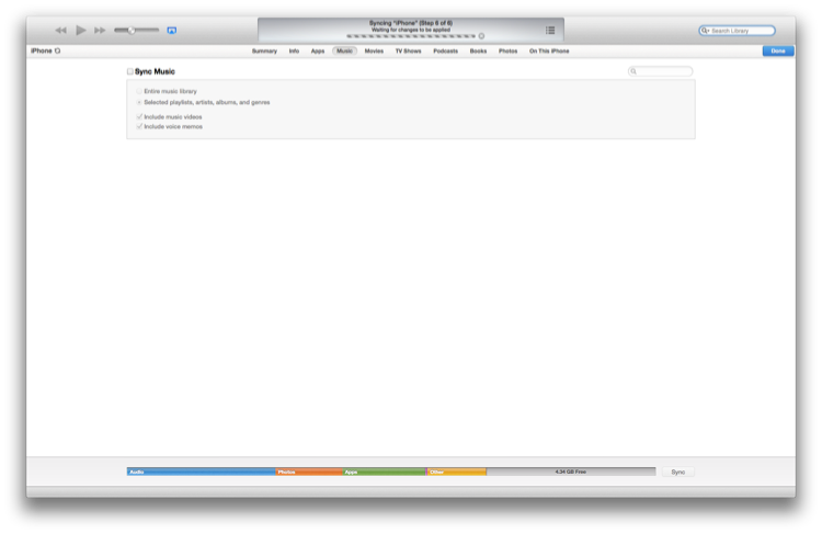 Synchronisation des musiques