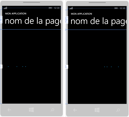 Animation de la barre dans le designer