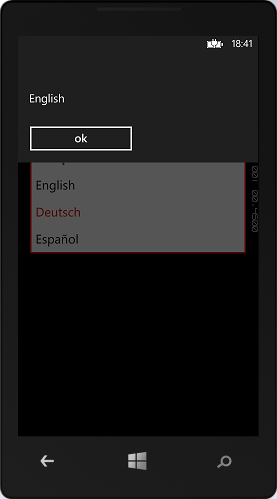 Sélection d'un élement du ListPicker
