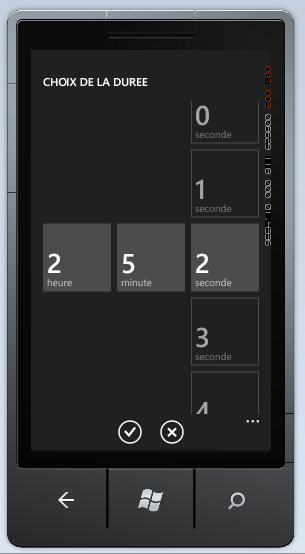 Le choix d'une durée grâce au toolkit Coding4Fun