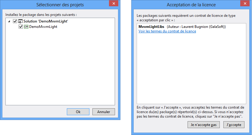 Installation de Mvvm Light Toolkit