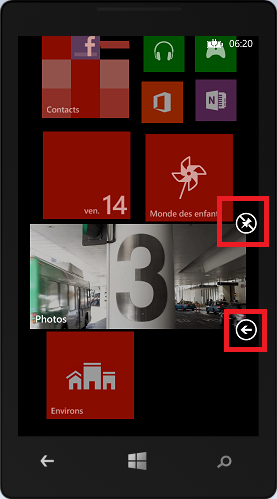 Redimensionnement des tuiles