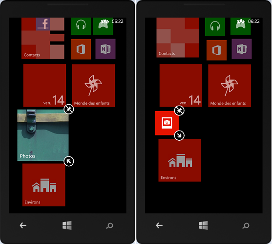 Tuiles en tailles moyenne et petite