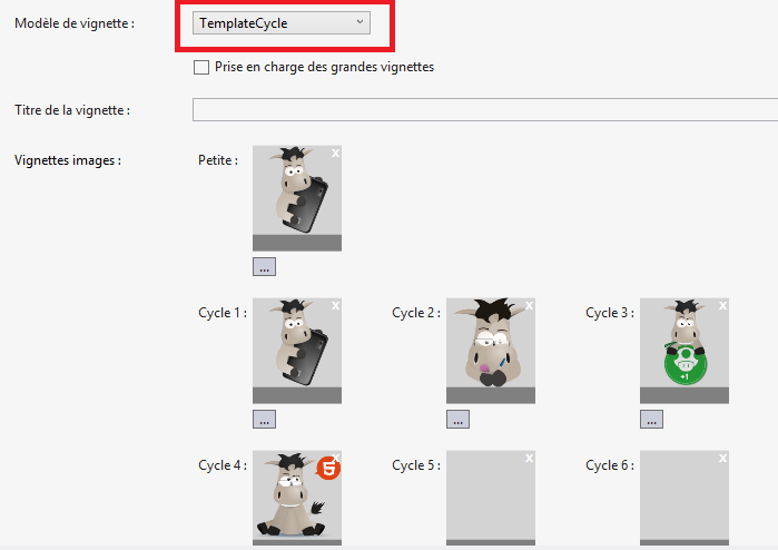 Modification du modèle de tuile cyclique