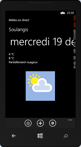 Géocodage inversé sur l'application météo