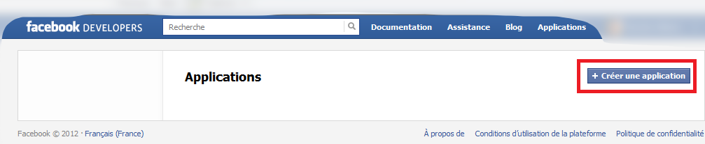 Création d'une application Facebook