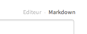 Sélection du mode Markdown sur le Site du Zéro