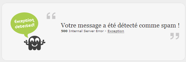 Mon message était du spam