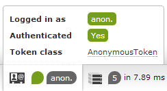 Je suis authentifié en tant qu'anonyme