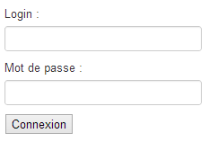 Le formulaire de connexion