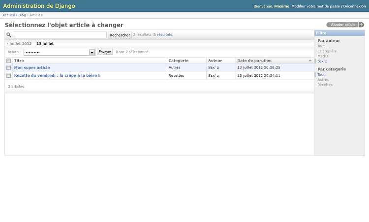 La même liste, bien plus complète, et plus pratique !