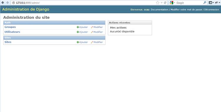 Accueil de l'administration