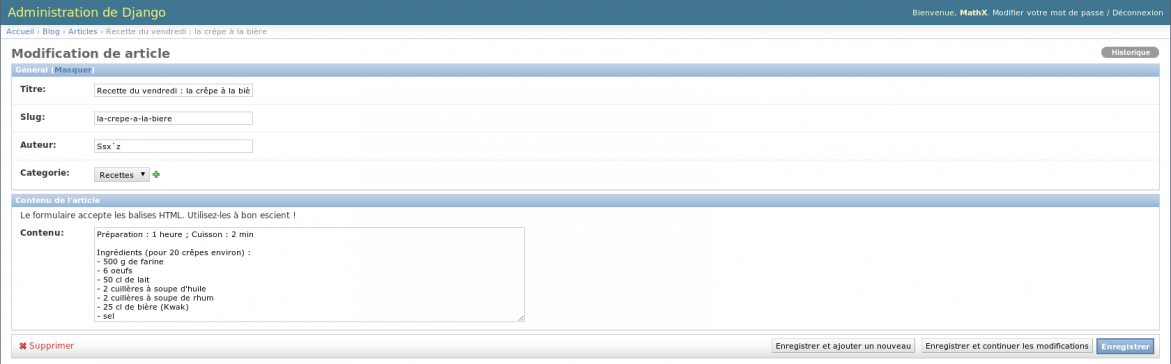 Notre formulaire, mieux présenté qu'avant