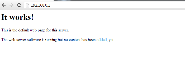 Page d'Apache par défaut