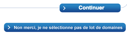 On vous propose d'acheter d'autres noms de domaine (facultatif)